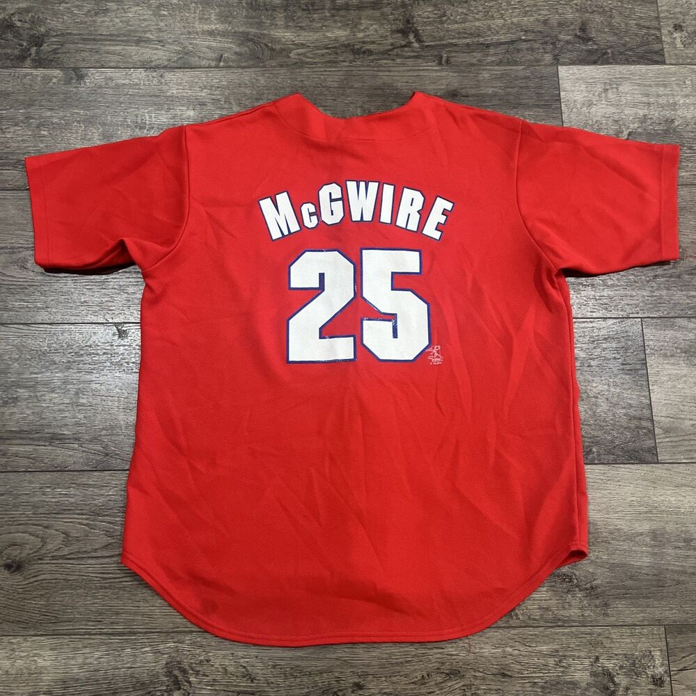 Vintage 2001 MLB True Fan Mark McGwire #25 St. Louis Cardinals Jersey Men's XL